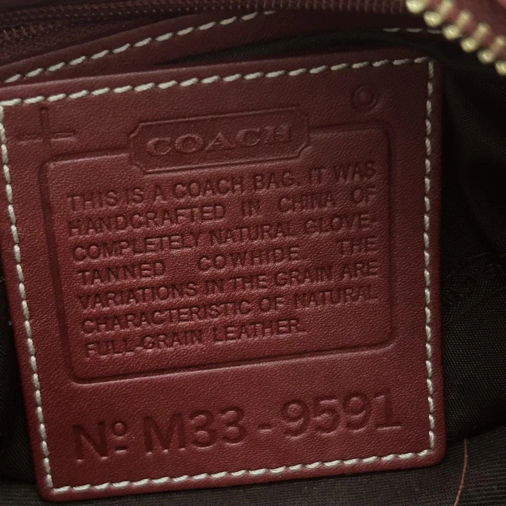 Coach Legacy Zoey Hobo Bag Womens Large Red Leather Zip Top Shoulder Purse 9591